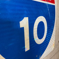 ハイウェイ看板　【 INTERSTATE 10（州間高速道路10号線）】　ロードサイン　ヴィンテージ看板