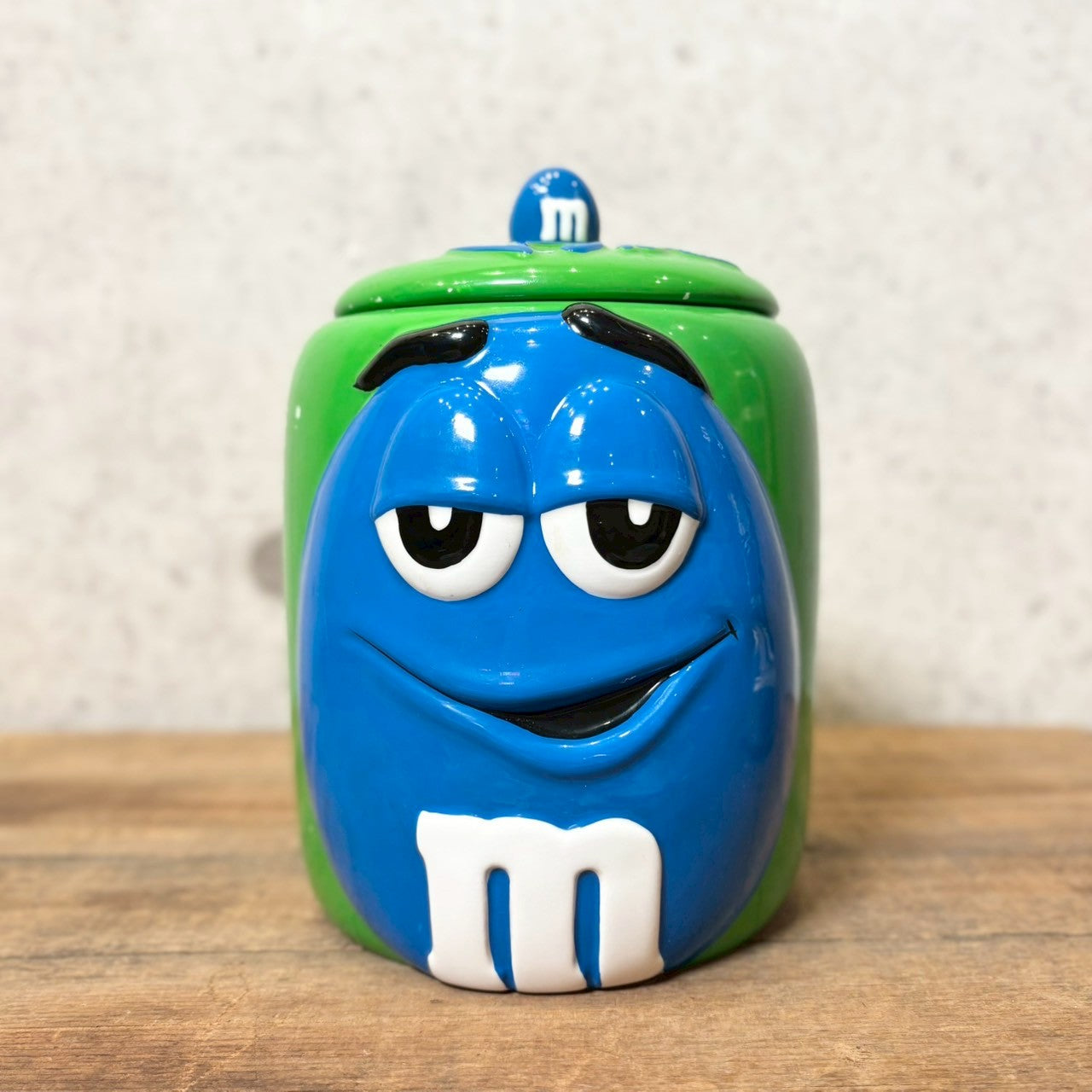 陶器ポット 【M&M's(エムアンドエムズ) ブルー】 小物入れ キャンディ