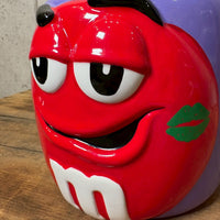 陶器ポット　【M＆M’ｓ(エムアンドエムズ)】　レッド　キャンディポット
