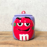 陶器ポット　【M＆M’ｓ(エムアンドエムズ)】　レッド　キャンディポット
