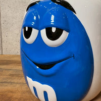 陶器ポット　【M&M‘s(エムアンドエムズ)　ブルー】　小物入れ　キャンディポット　