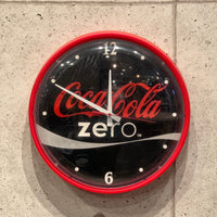 コカ・コーラ　ZERO　時計　ウォールクロック　壁掛け　ラウンド　ブラスチック　ヴィンテージ