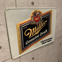 Miller Genuine Draft　メタルサイン　看板　パブサイン　ヴィンテージ