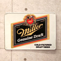 Miller Genuine Draft　メタルサイン　看板　パブサイン　ヴィンテージ