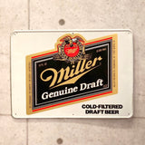 Miller Genuine Draft　メタルサイン　看板　パブサイン　ヴィンテージ