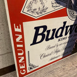 Budweiser　ボクシング　メタルサイン　看板　パブサイン　1996年　ヴィンテージ