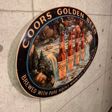 COORS GOLDEN BEER　メタルサイン　看板　パブサイン　楕円　ヴィンテージ