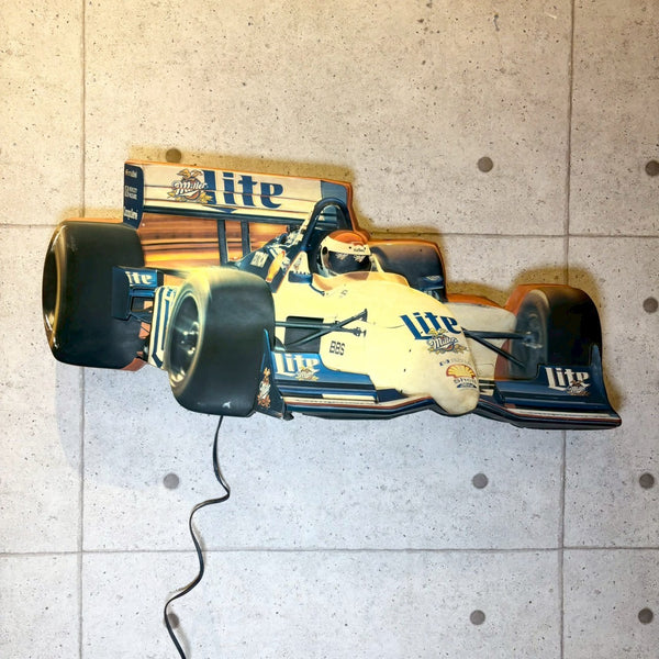 電飾看板【Miller Lite（ミラーライト）】 Team Penske インディカー レーシング サインライト 立体 ヴィンテージ