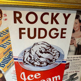 ポスター額装【Rocky Fudge (ロッキー・ファッジ)】アイスクリーム アート 額装 ゴールドフレーム ヴィンテージ