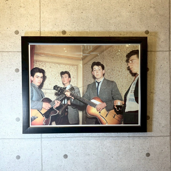 ポスター額装【THE BEATLES（ザ・ビートルズ）】初期ショット アートフォト ヴィンテージ