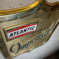 ガスポンププレート　【ATLANTIC IMPERIAL 】　メタルサイン　ヴィンテージ看板