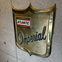 ガスポンププレート　【ATLANTIC IMPERIAL 】　メタルサイン　ヴィンテージ看板