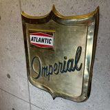 ガスポンププレート　【ATLANTIC IMPERIAL 】　メタルサイン　ヴィンテージ看板