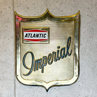 ガスポンププレート　【ATLANTIC IMPERIAL 】　メタルサイン　ヴィンテージ看板