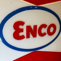 ガスポンププレート　【enco】　プラスチック製　サインプレート　ヴィンテージ看板