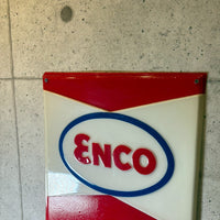 ガスポンププレート　【enco】　プラスチック製　サインプレート　ヴィンテージ看板