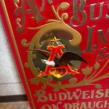 看板　【Budweiser　ON DRAUGHT　1960年代】 ヴィンテージ サインボード