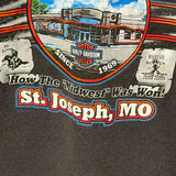 ヴィンテージ ハーフジップスウェット　【Harley-Davidson(Harley・ダヴィッドソン)】　ディーラーモデル　古着