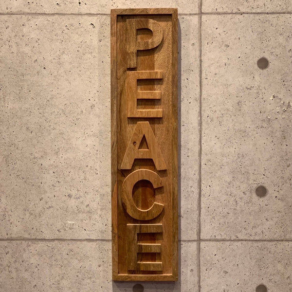 ピース　看板　ウッド看板　サインボード　PEACE Wood sign peace　木製　壁掛け