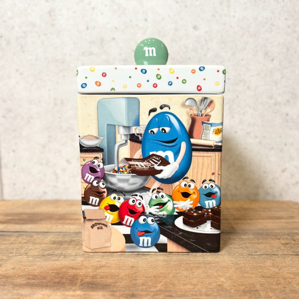 陶器キャンディキャニスター　【M&M's Danbury Mint】グリーン　陶器製　ヴィンテージ