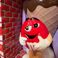 陶器ディッシュ【M&M’s(エムアンドエムズ)】アイスクリームコーン型　2個セット　レッド＆グリーン　ホリデー　ヴィンテージ