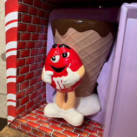 陶器ディッシュ【M&M’s(エムアンドエムズ)】アイスクリームコーン型　2個セット　レッド＆グリーン　ホリデー　ヴィンテージ