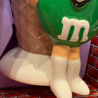 陶器ディッシュ【M&M’s(エムアンドエムズ)】アイスクリームコーン型　2個セット　レッド＆グリーン　ホリデー　ヴィンテージ