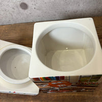 陶器キャンディキャニスター　【M&M's Danbury Mint】オレンジ　陶器製　ヴィンテージ