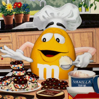 陶器キャンディキャニスター　【M&M's Danbury Mint】ブルー　陶器製　ヴィンテージ