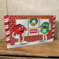 陶器ディッシュ【M&M’s(エムアンドエムズ)】アイスクリームコーン型　2個セット　レッド＆グリーン　ホリデー　ヴィンテージ
