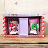 陶器ディッシュ【M&M’s(エムアンドエムズ)】アイスクリームコーン型　2個セット　レッド＆グリーン　ホリデー　ヴィンテージ