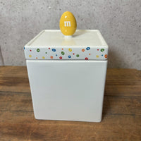 陶器キャンディキャニスター　【M&M's Danbury Mint】オレンジ　陶器製　ヴィンテージ