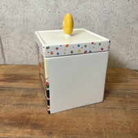 陶器キャンディキャニスター　【M&M's Danbury Mint】オレンジ　陶器製　ヴィンテージ