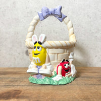 陶器フラワーベース　プランター【M&M’s】 イエロー＆レッド　イースター　エッグバスケット　陶器製　ヴィンテージ