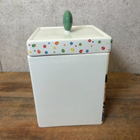 陶器キャンディキャニスター　【M&M's Danbury Mint】グリーン　陶器製　ヴィンテージ