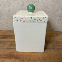 陶器キャンディキャニスター　【M&M's Danbury Mint】グリーン　陶器製　ヴィンテージ