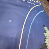 アートポスター【HELSINKI – Capital of Finland】北欧・フィンランド　観光　ミッドセンチュリー　ヴィンテージ