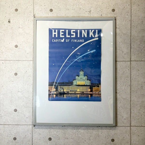 アートポスター【HELSINKI – Capital of Finland】北欧・フィンランド　観光　ミッドセンチュリー　ヴィンテージ