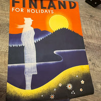 アートポスター【FINLAND FOR HOLIDAYS】フィンランド　旅行　プロモーションポスター　1930年代