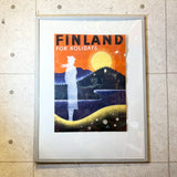 アートポスター【FINLAND FOR HOLIDAYS】フィンランド　旅行　プロモーションポスター　1930年代