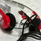 ミニラジオ　【M&M's(エムアンドエムズ)】　ヘッドフォン付　レッド フィギュアラジオ