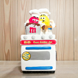 陶器製クッキージャー　【M＆M's(エムアンドエムズ)】　小物入れ　レッド＆イエロー