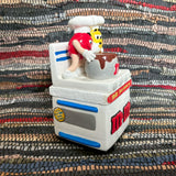 陶器製クッキージャー　【M＆M's(エムアンドエムズ)】　小物入れ　レッド＆イエロー