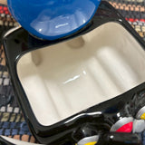 陶器製キャンディディッシュ 【M&M’s（エムアンドエムズ）】　バイクモチーフ　ブルー