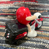 陶器製キャンディディッシュ 【M&M’s（エムアンドエムズ）】　バイクモチーフ　レッド