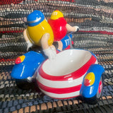 陶器製トレイ 【M&M’s（エムアンドエムズ）】　サイドカー　レッド＆イエロー