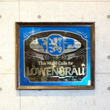 パブミラー　【LÖWENBRÄU（レーベンブロイ）】　ヴィンテージミラー