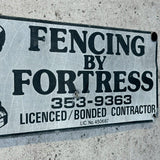 アドバタイジングメタルサイン　【FENCING BY FORTRESS（フォートレス・フェンス）】　フェンス用ミニ看板