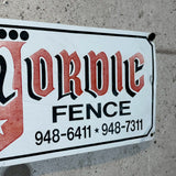 アドバタイジングメタルサイン　【NORDIC FENCE（ノルディック・フェンス）】　フェンス用ミニ看板