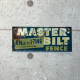 アドバタイジングメタルサイン　MASTER-BILT FENCE（マスタービルト・フェンス）】　フェンス用ミニ看板